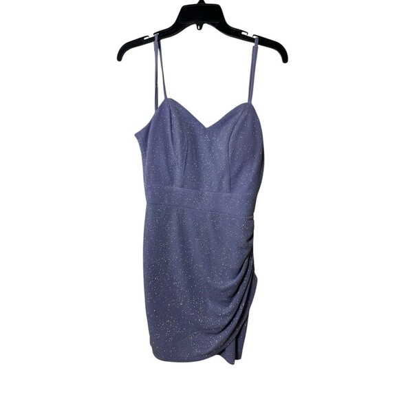 Midnight Doll Lavender Sparkly Formal Homecoming Cocktail Wedding Dress Size 5 - Picture 1 of 8